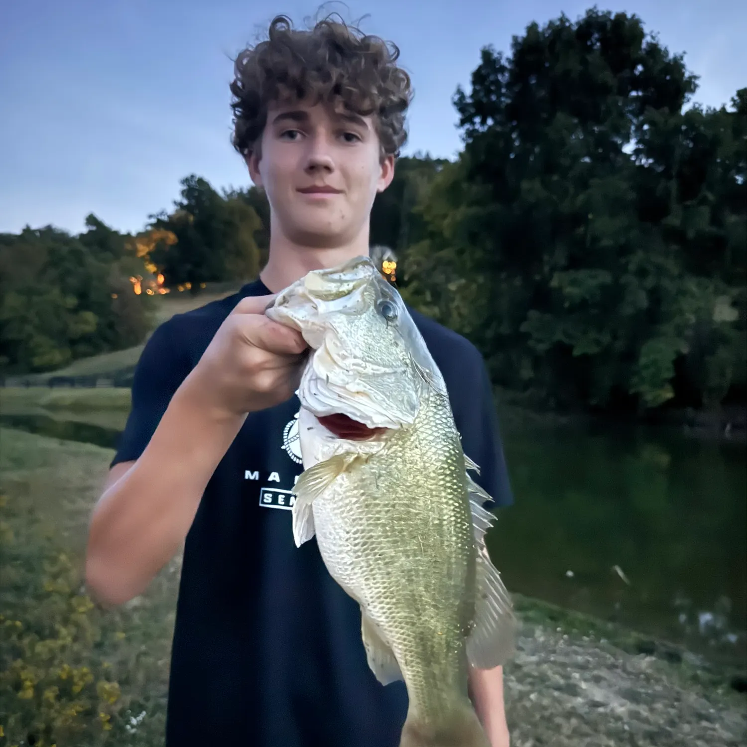 Largemouth bass caught on Fishbrain