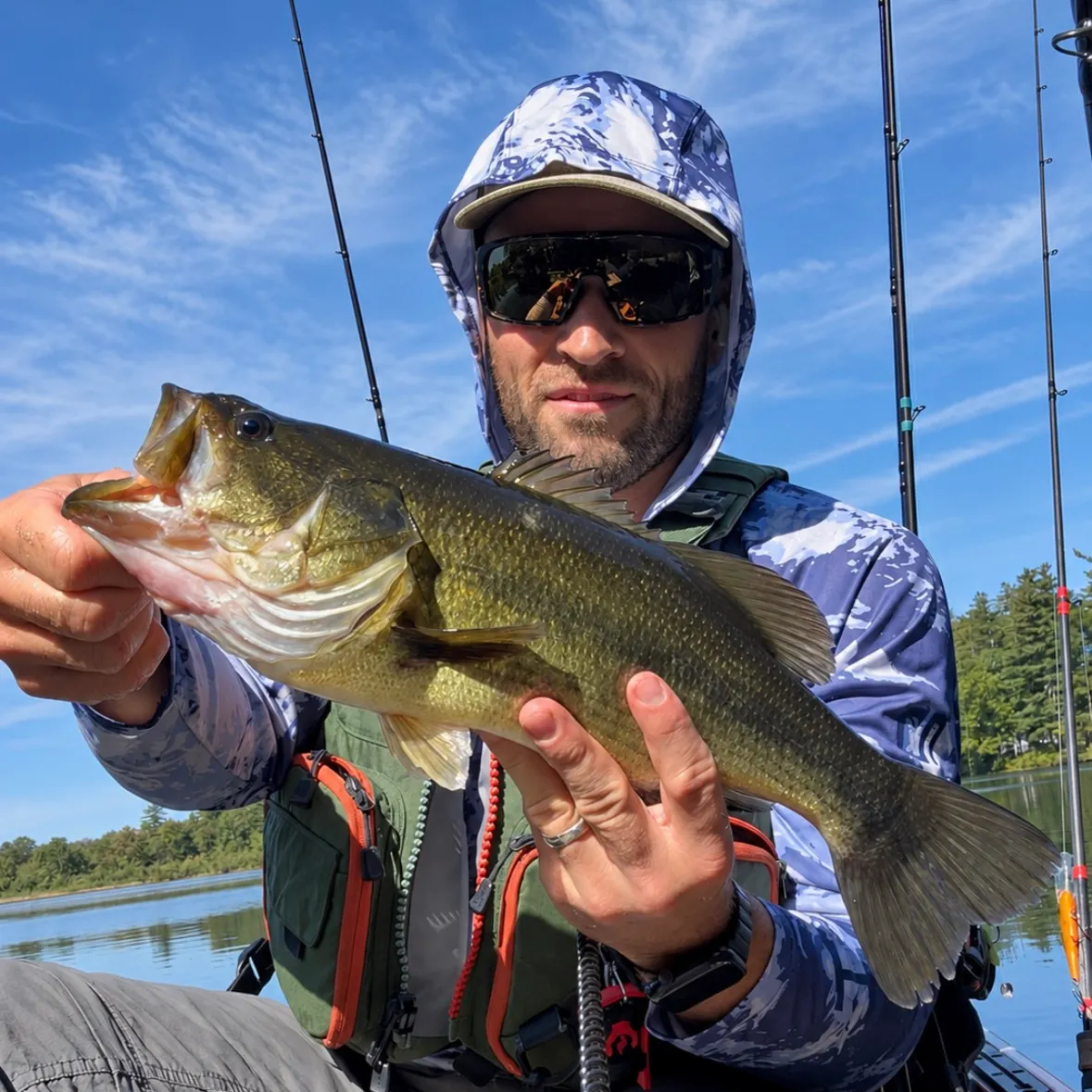 Largemouth bass caught on Fishbrain