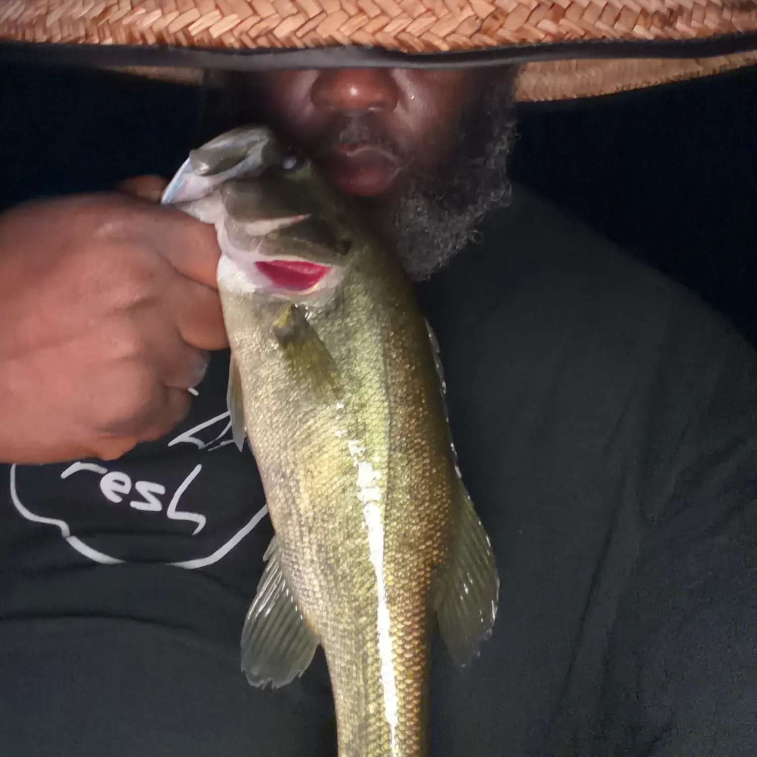 Largemouth bass caught on Fishbrain
