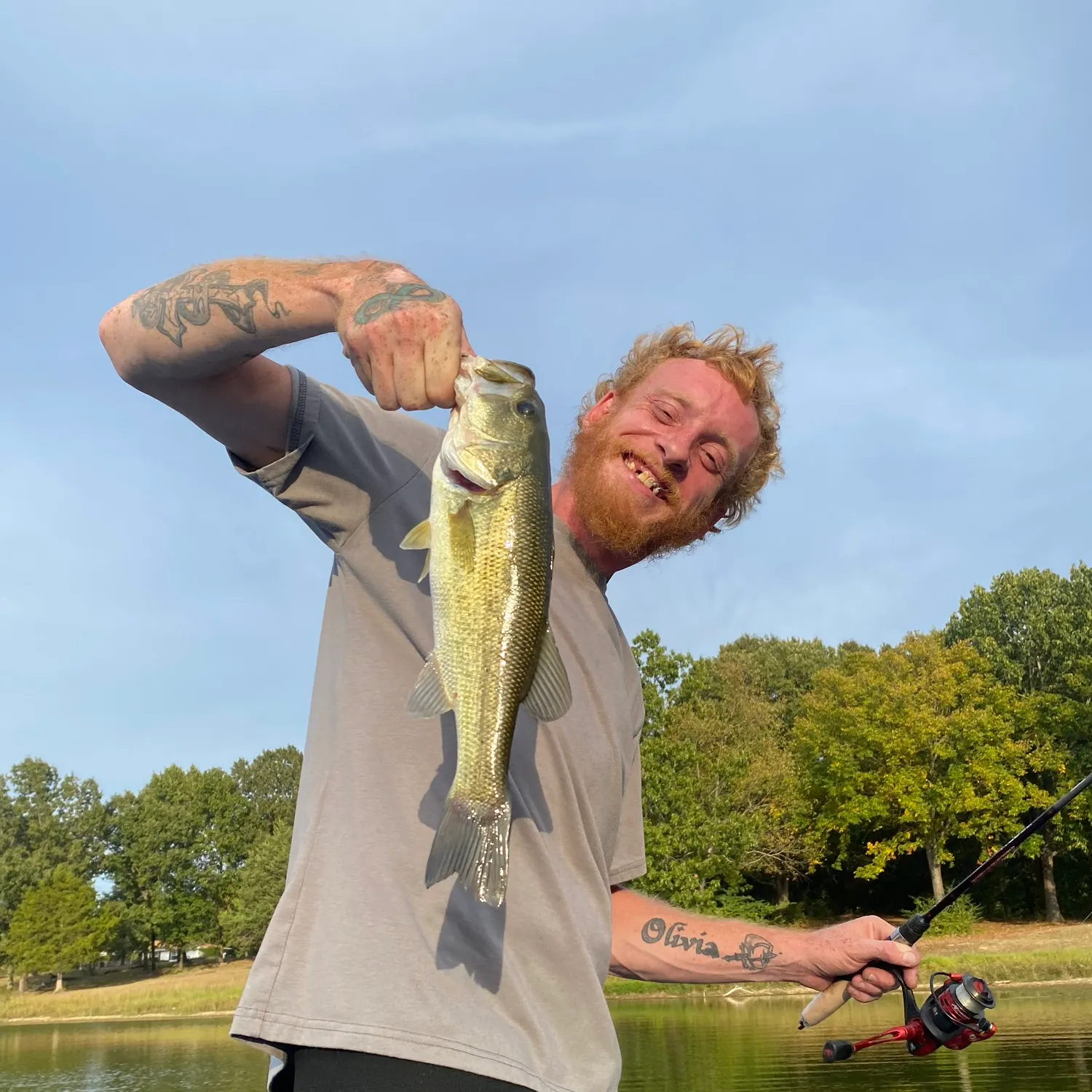 Largemouth bass caught on Fishbrain
