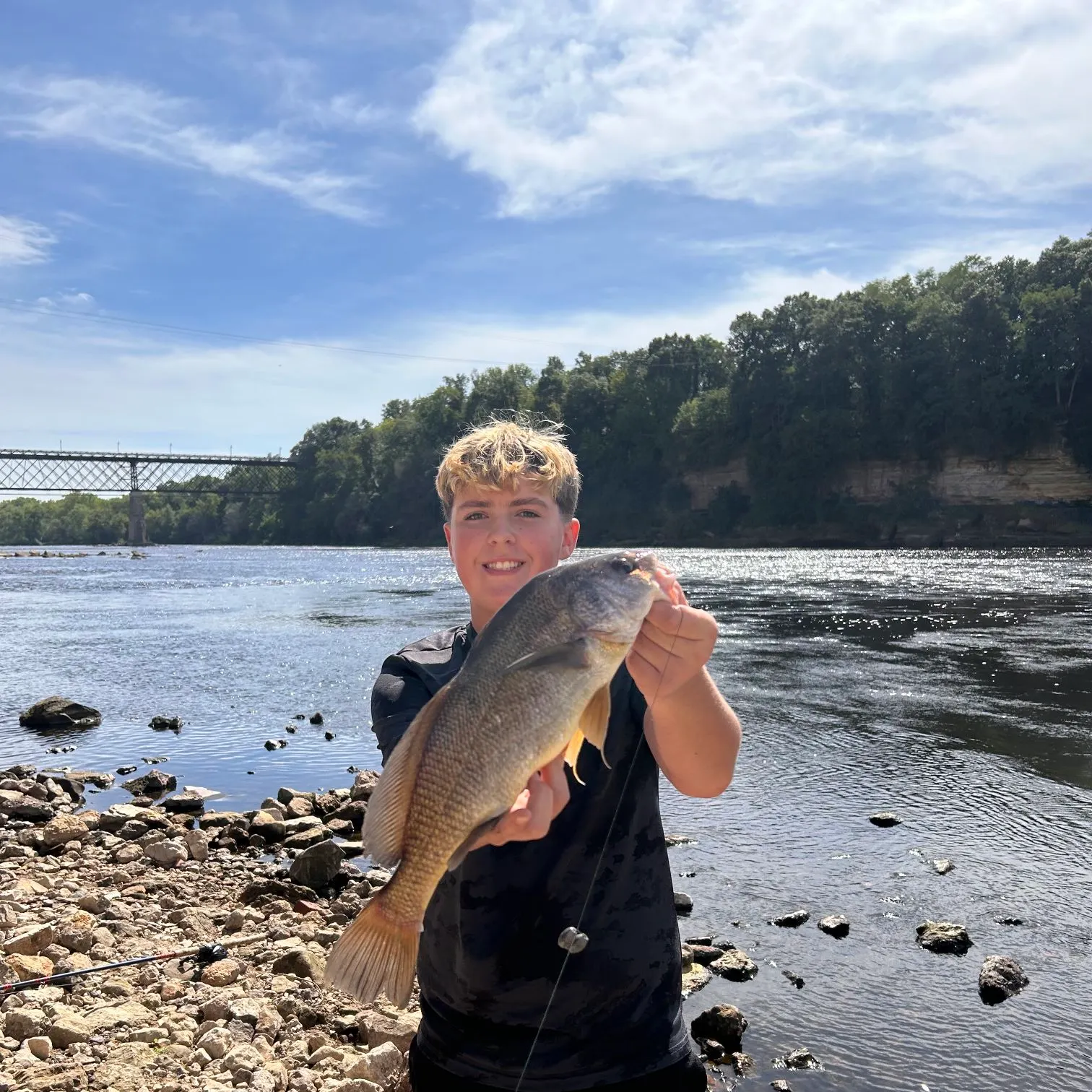 Freshwater drum caught on Fishbrain