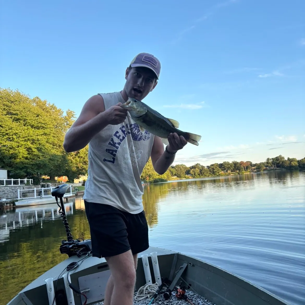 Largemouth bass caught on Fishbrain