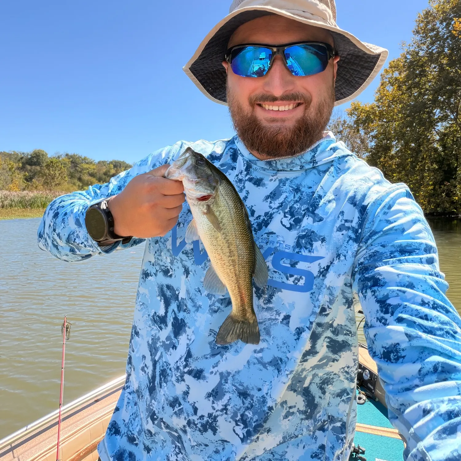 Largemouth bass caught on Fishbrain