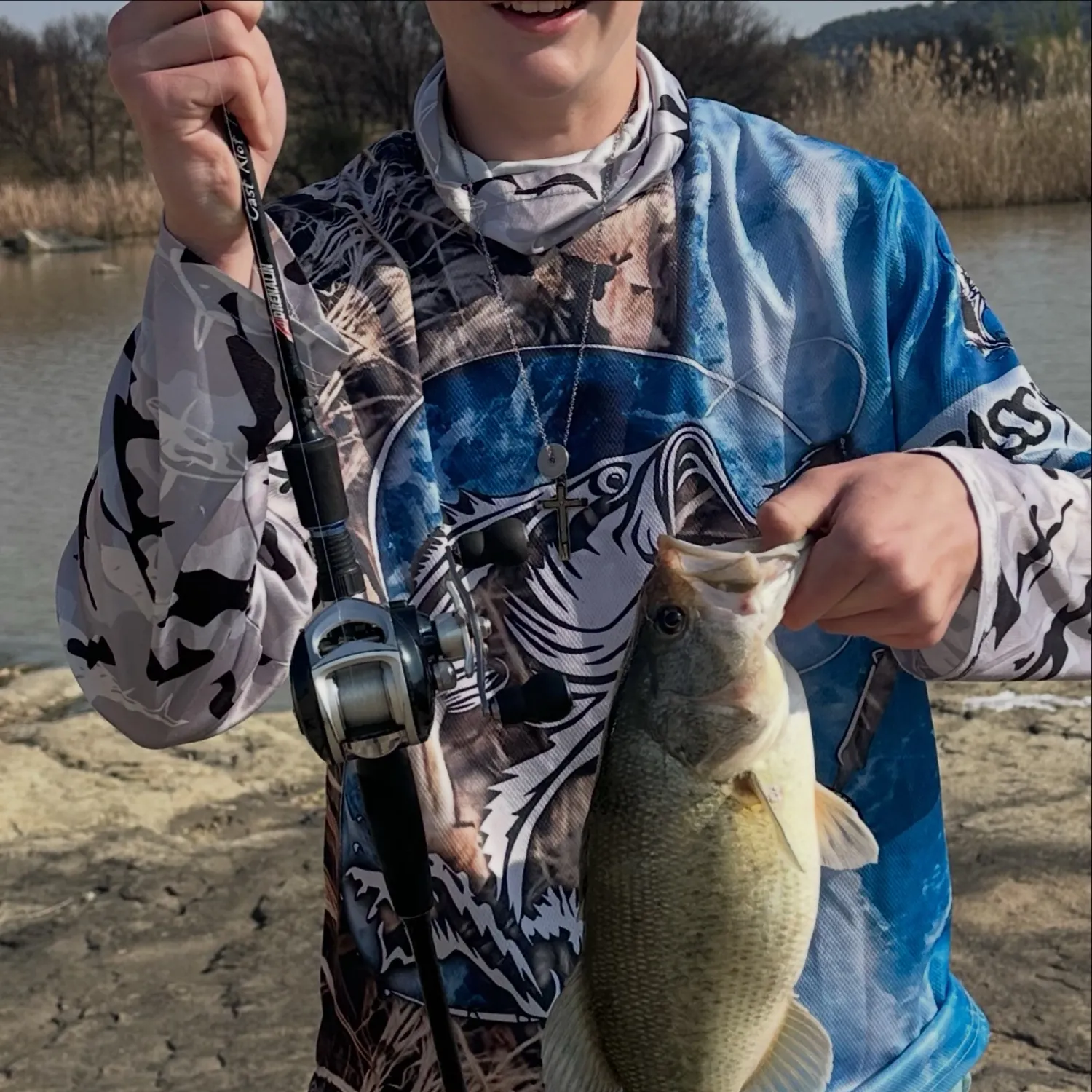 Largemouth bass caught on Fishbrain