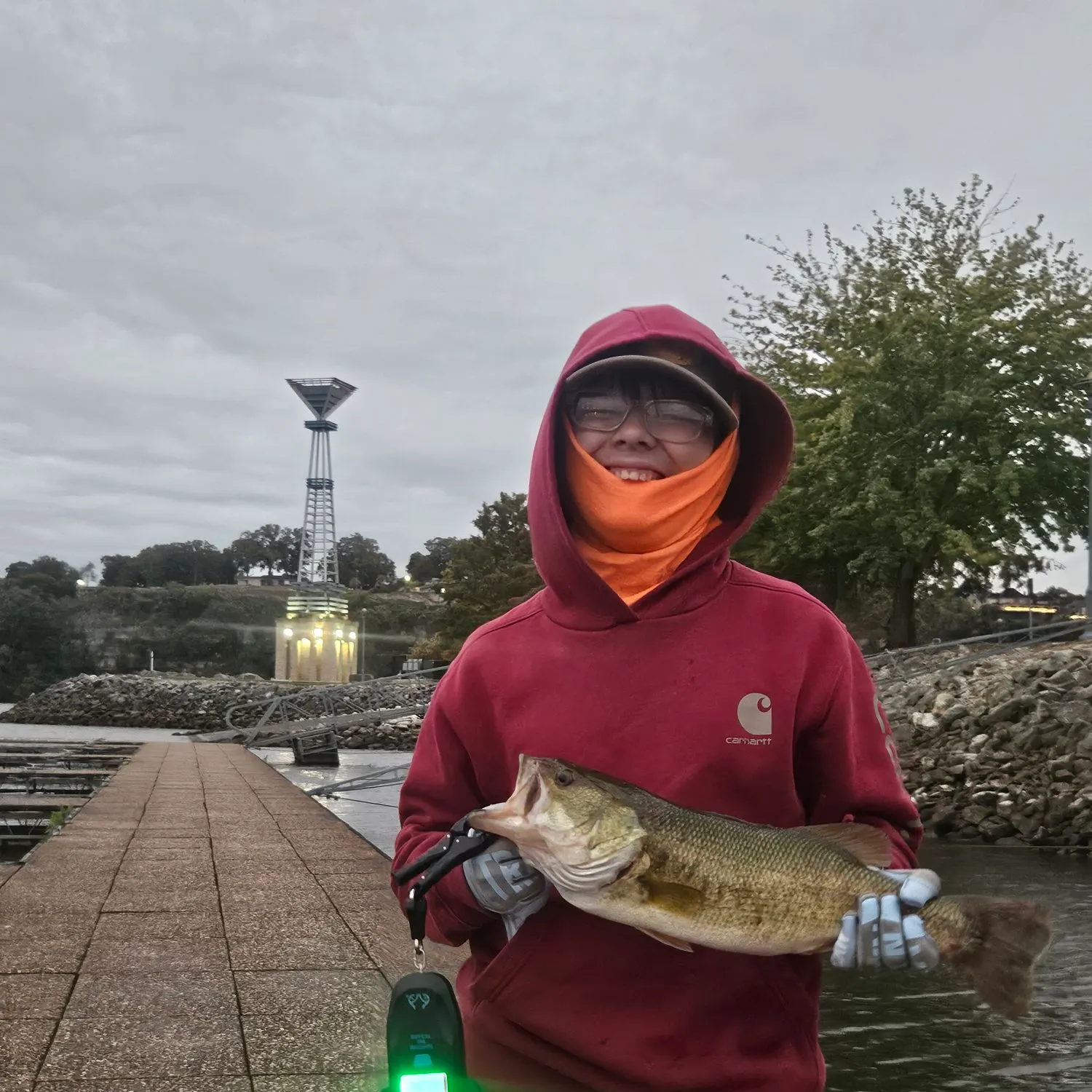 Largemouth bass caught on Fishbrain
