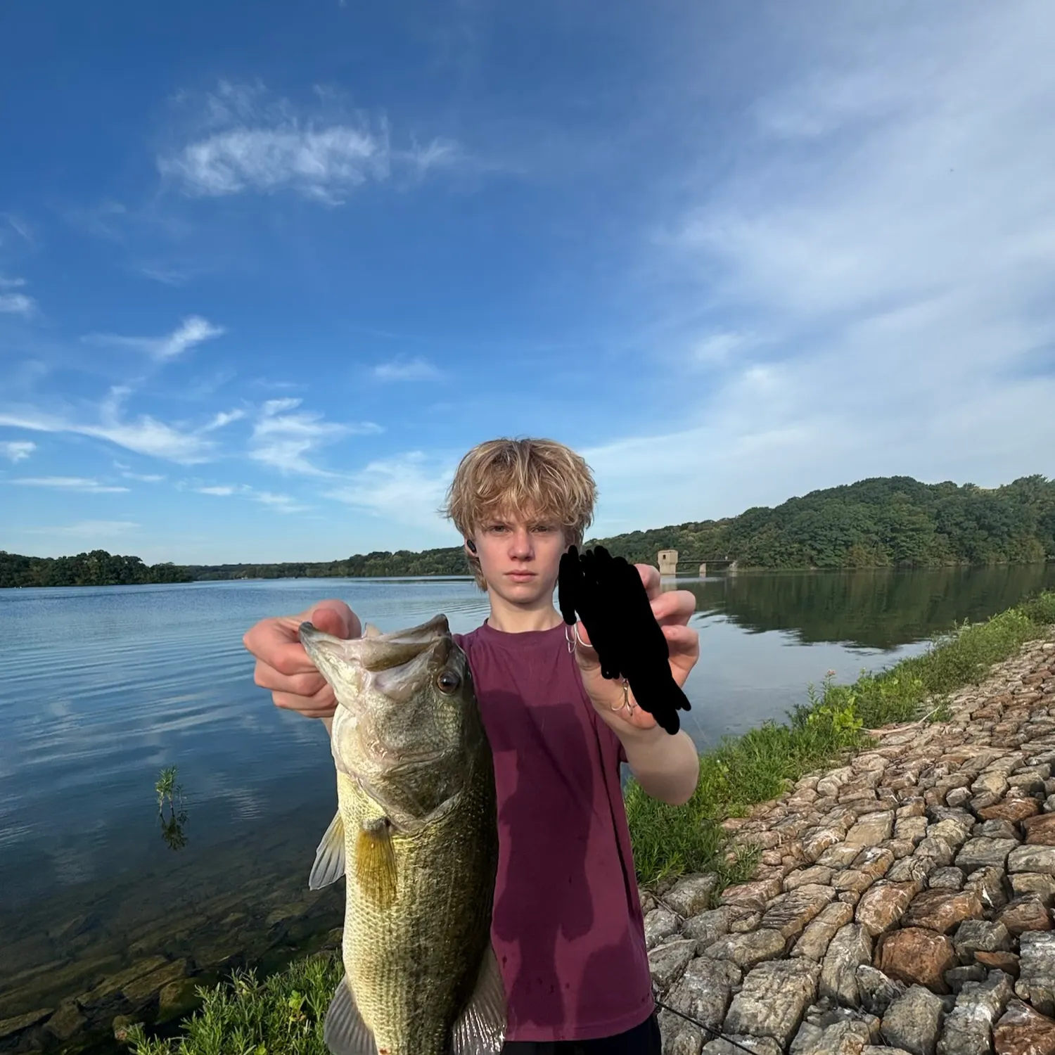 Largemouth bass caught on Fishbrain