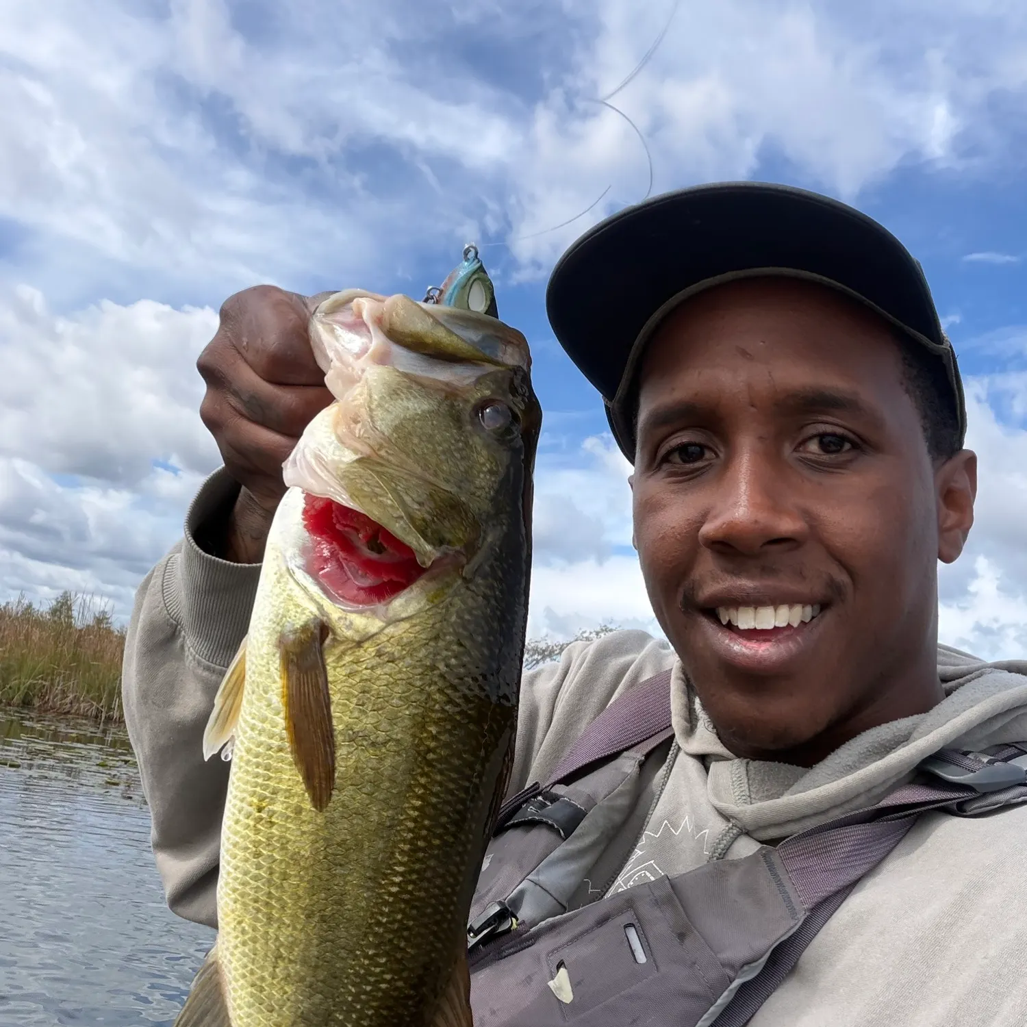 Largemouth bass caught on Fishbrain
