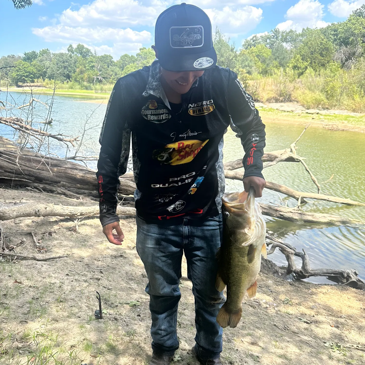 Largemouth bass caught on Fishbrain