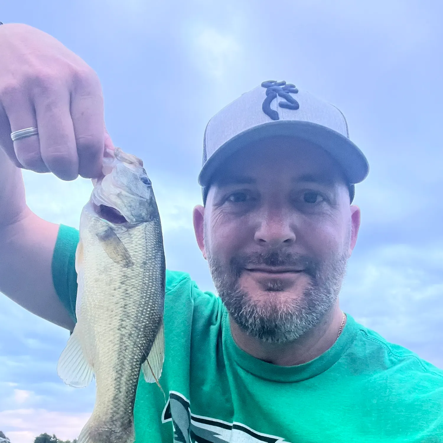 Largemouth bass caught on Fishbrain