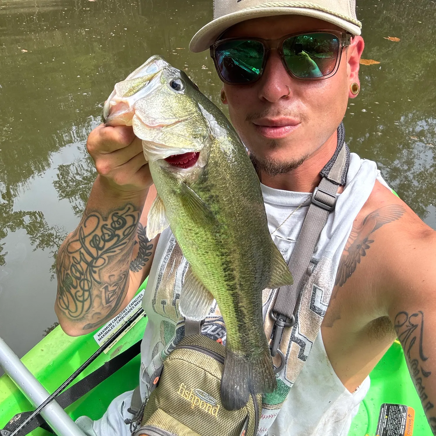 Largemouth bass caught on Fishbrain