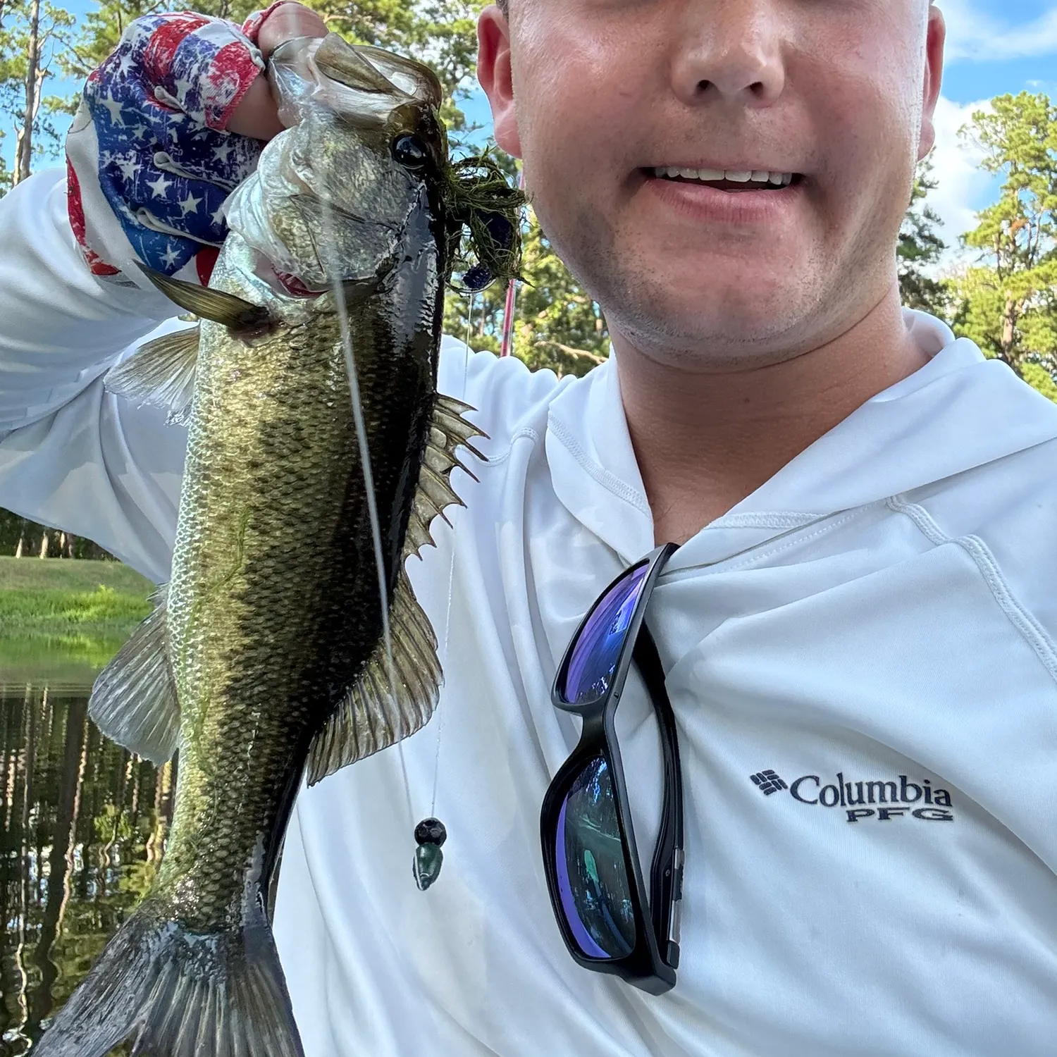 Largemouth bass caught on Fishbrain