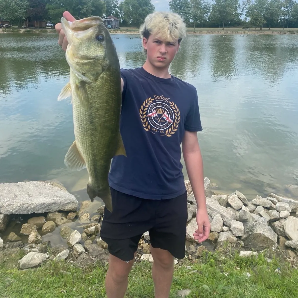 Largemouth bass caught on Fishbrain
