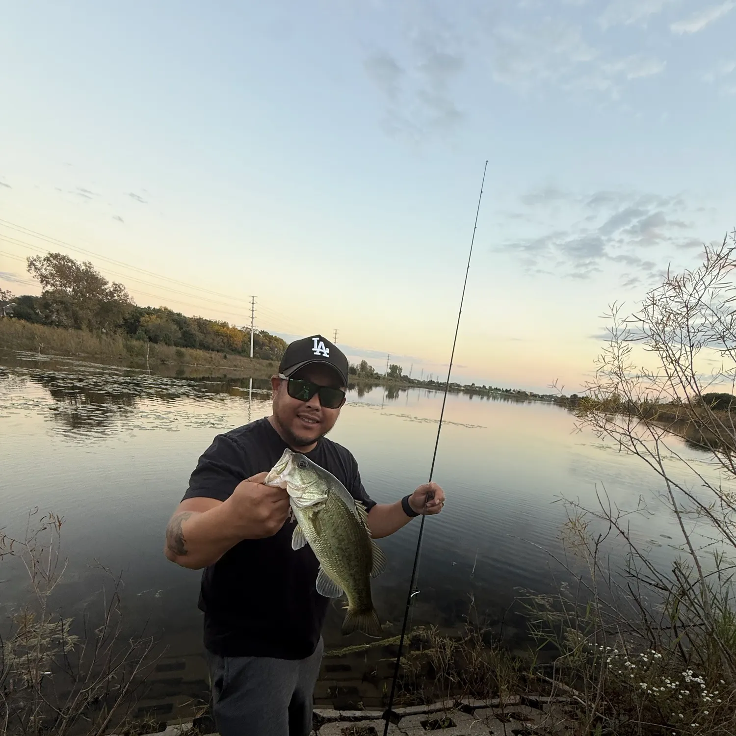 Largemouth bass caught on Fishbrain