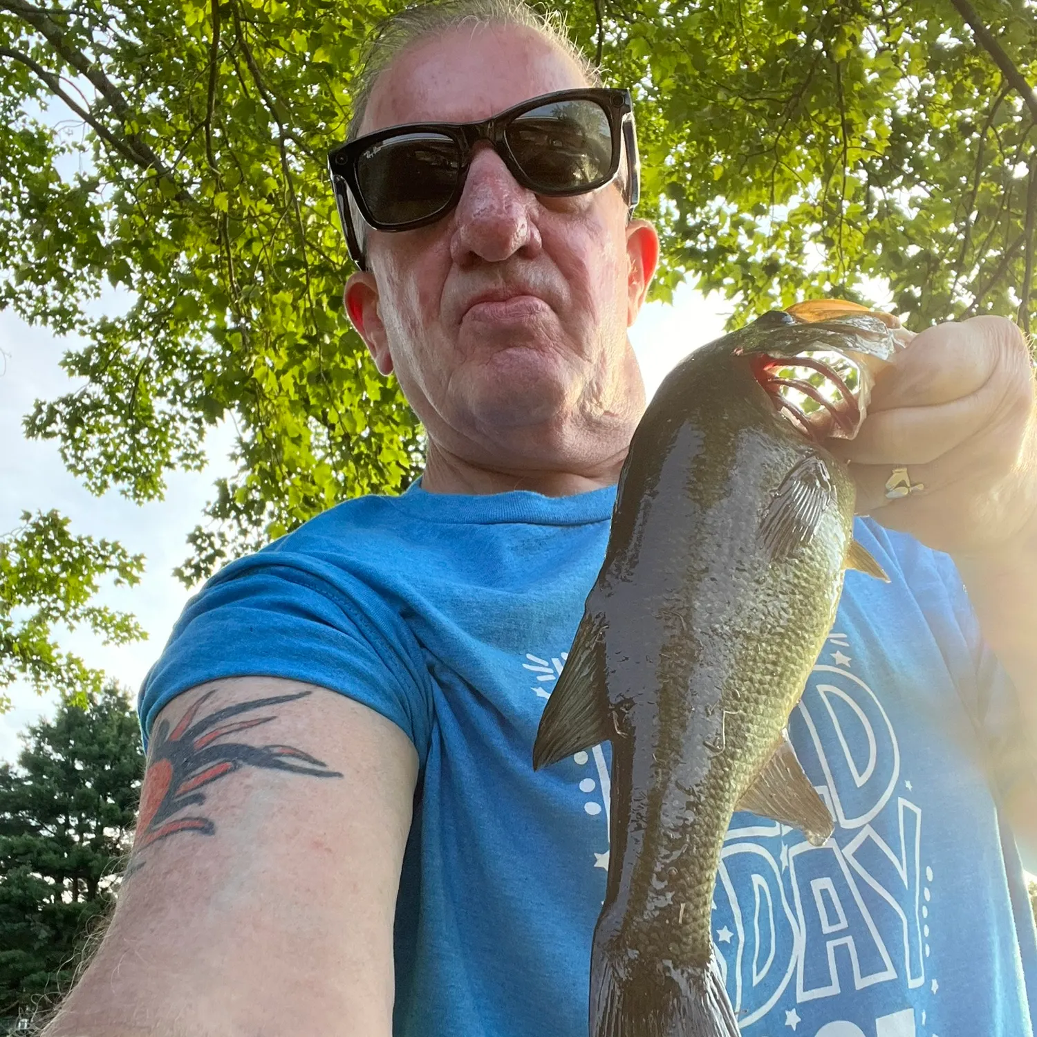 Largemouth bass caught on Fishbrain