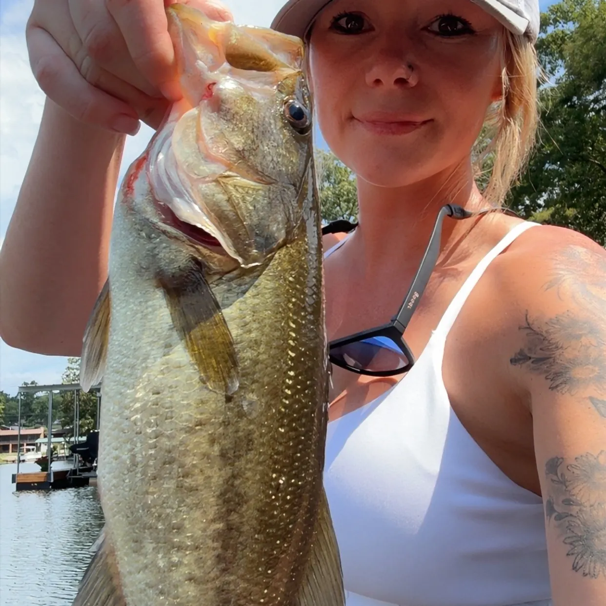 Largemouth bass caught on Fishbrain
