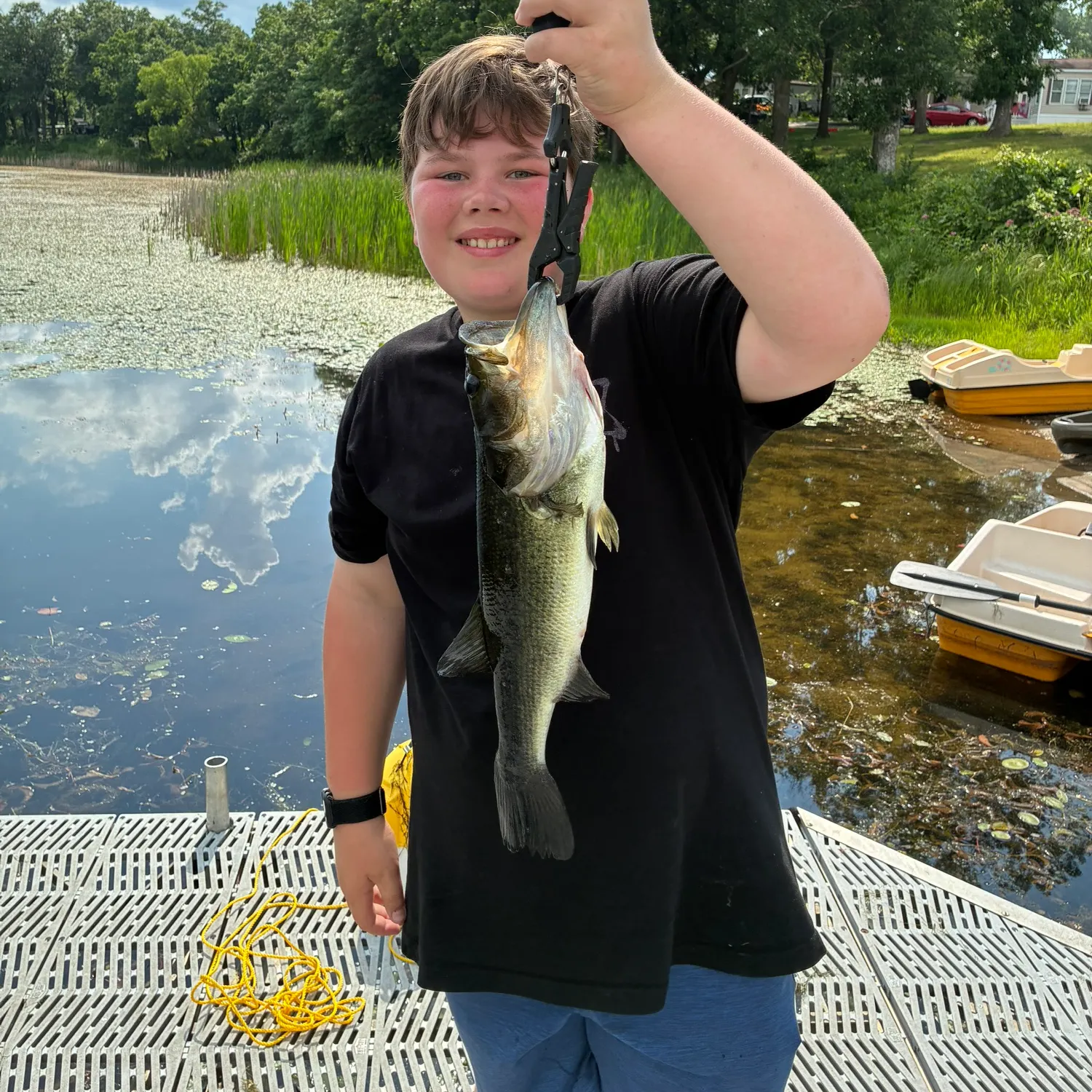 Largemouth bass caught on Fishbrain