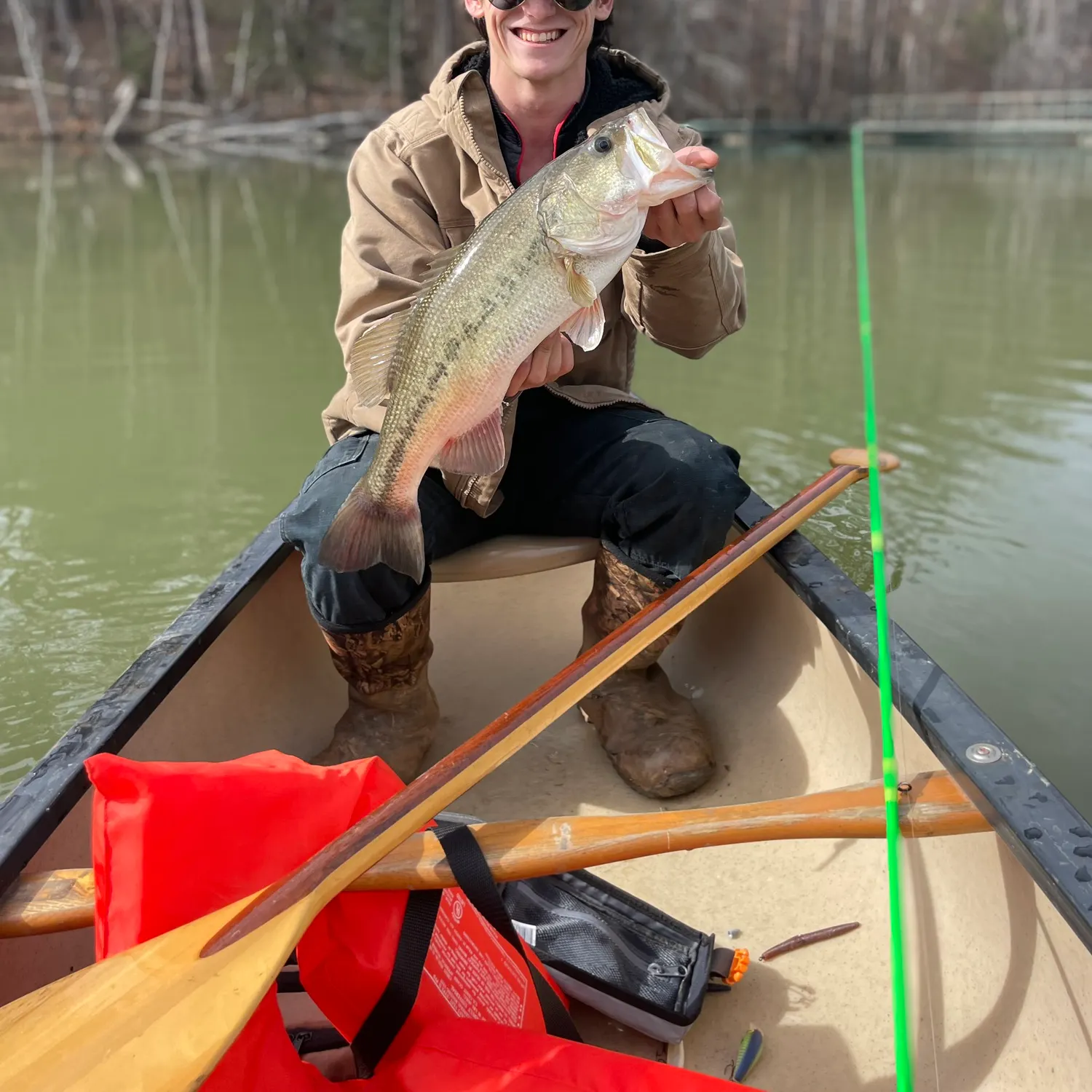 Largemouth bass caught on Fishbrain