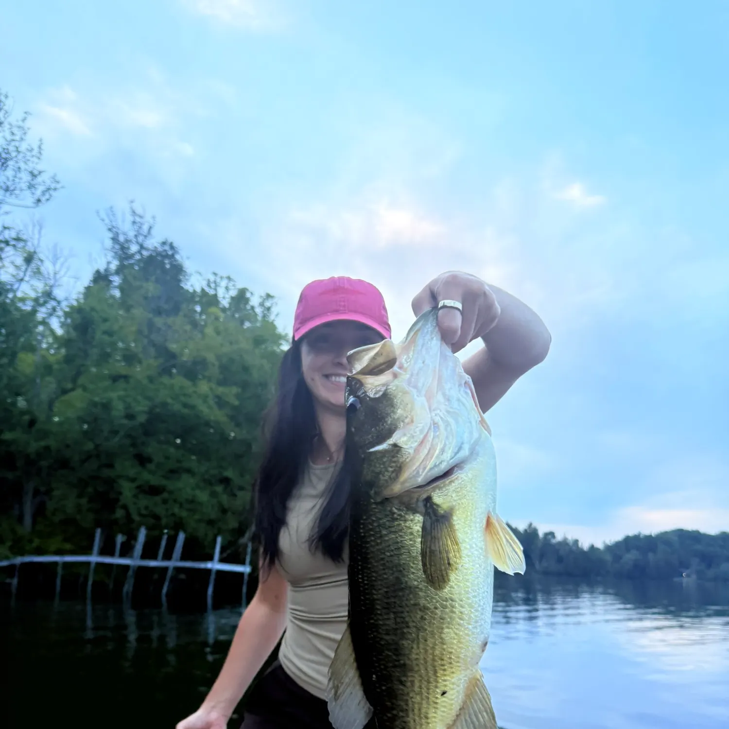 Largemouth bass caught on Fishbrain