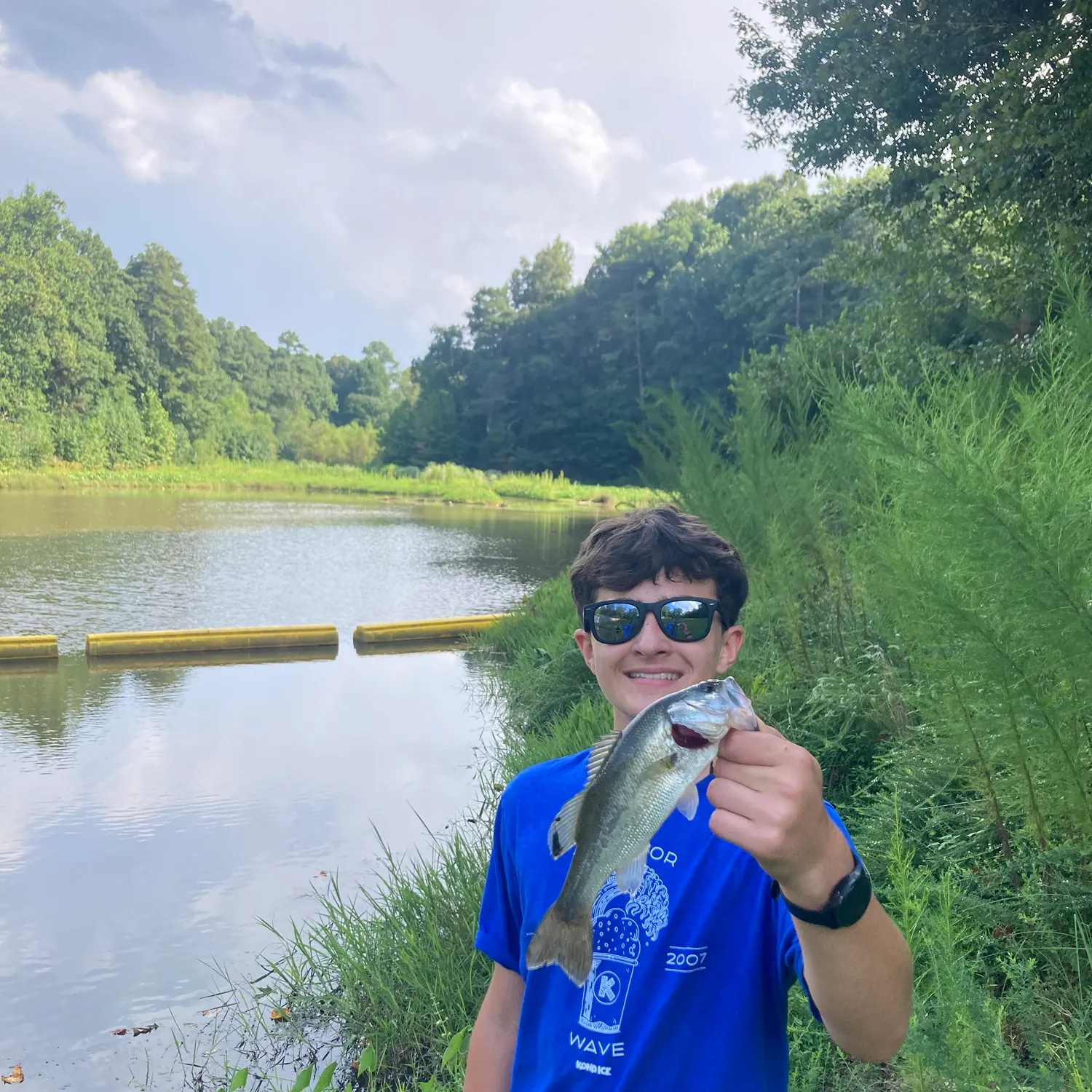 Largemouth bass caught on Fishbrain