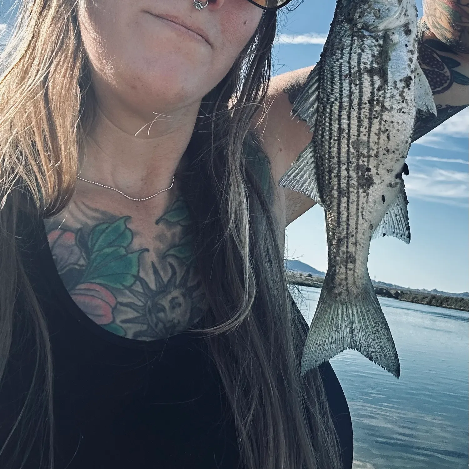 Striped bass caught on Fishbrain