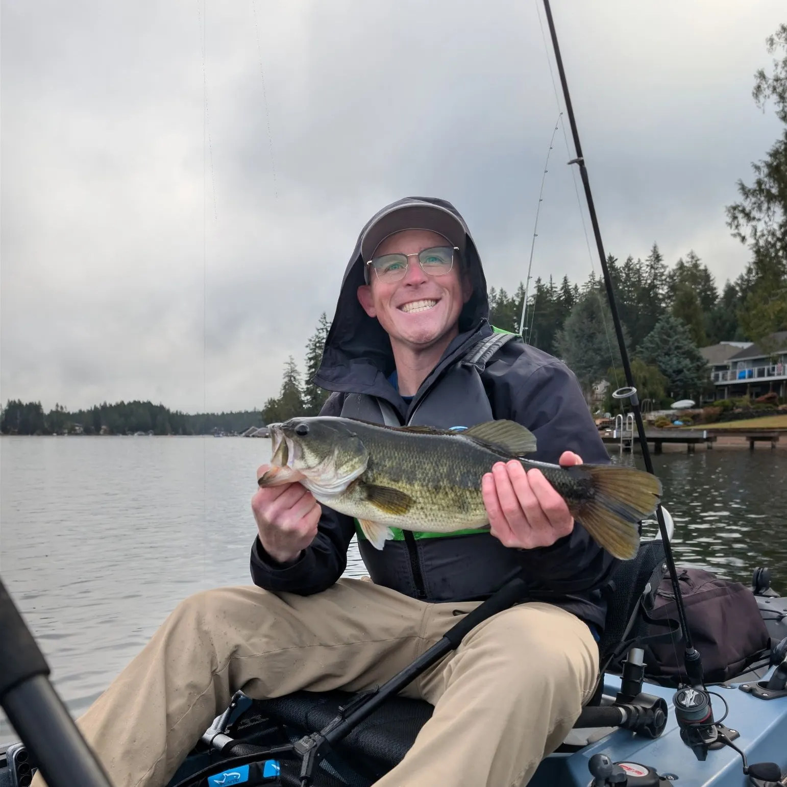 Largemouth bass caught on Fishbrain