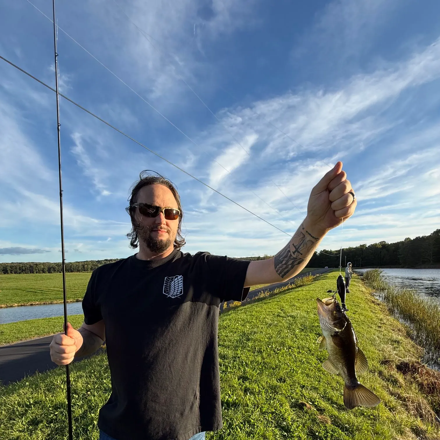 Largemouth bass caught on Fishbrain