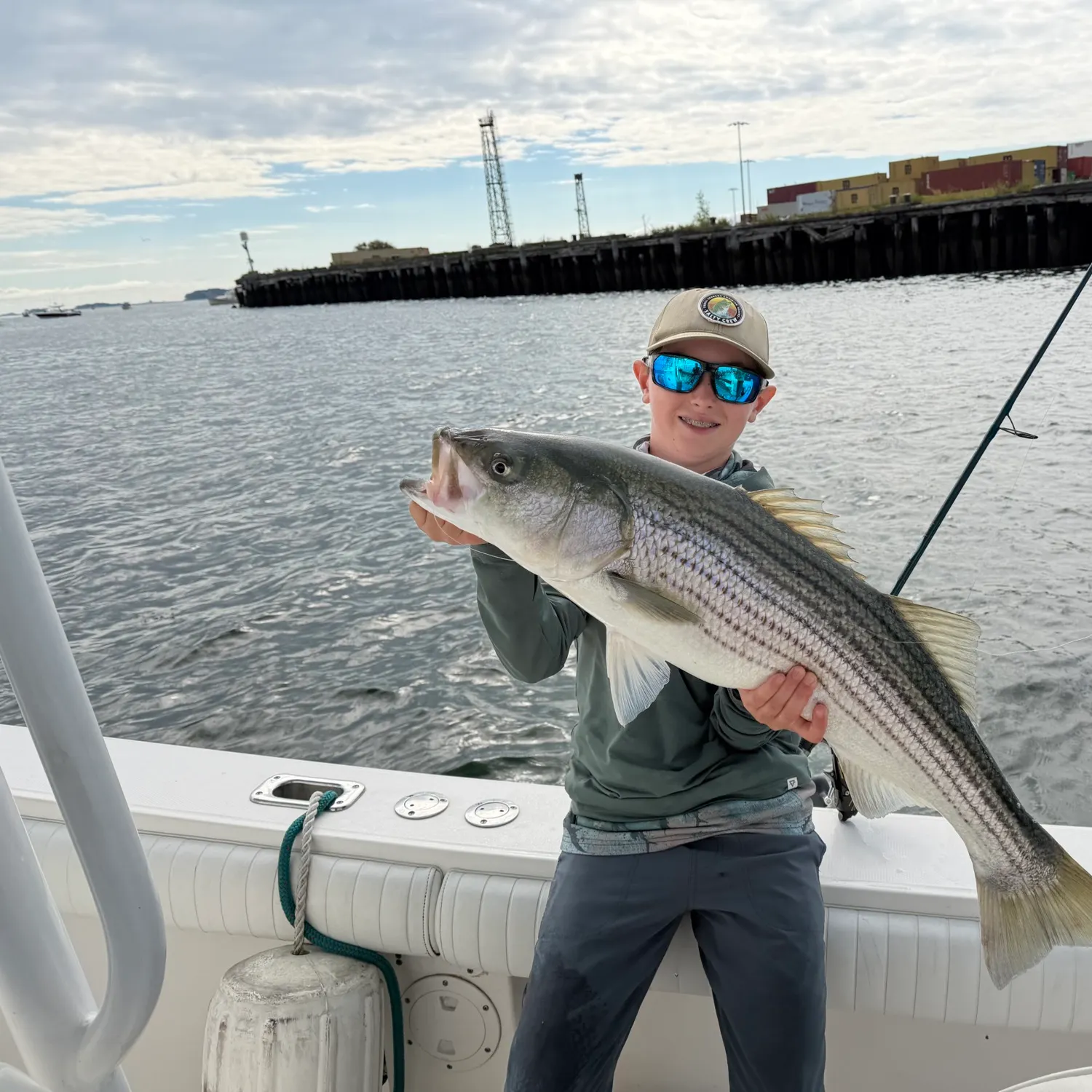 Striped bass caught on Fishbrain