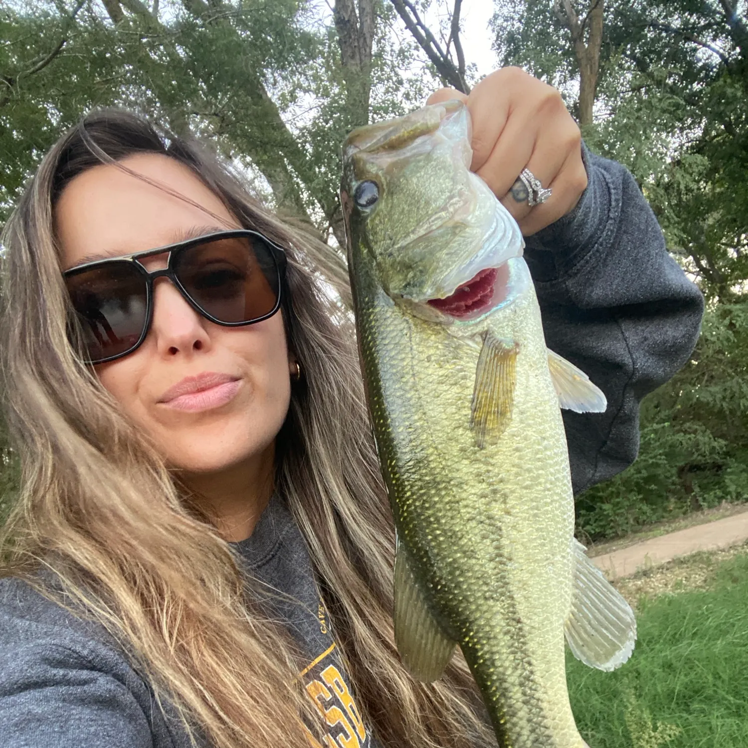 Largemouth bass caught on Fishbrain