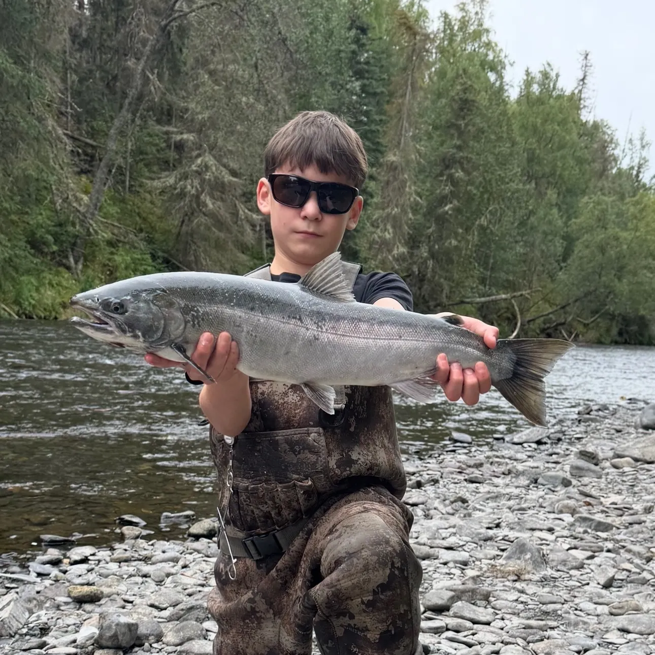 Coho salmon caught on Fishbrain