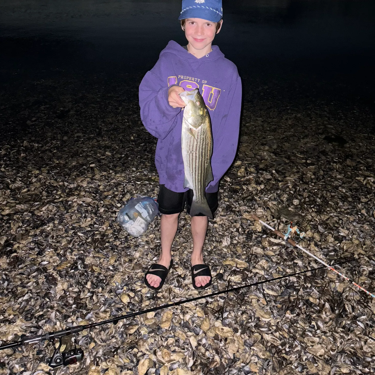 Striped bass caught on Fishbrain