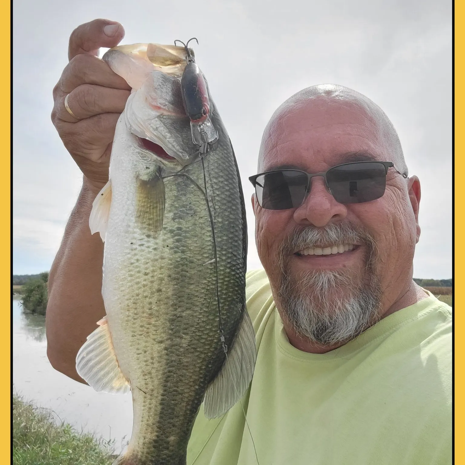 Largemouth bass caught on Fishbrain