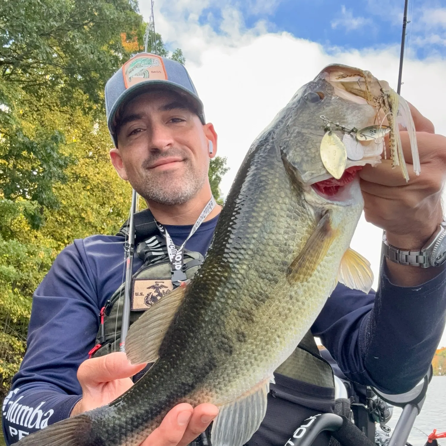 Largemouth bass caught on Fishbrain