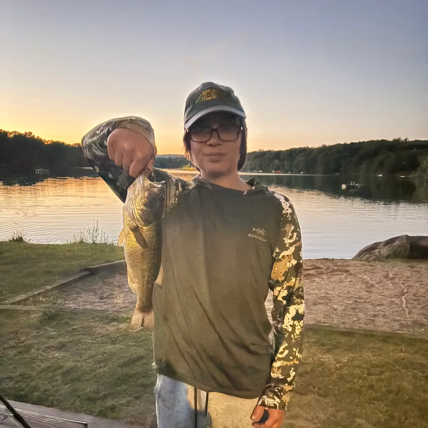 Largemouth bass caught on Fishbrain