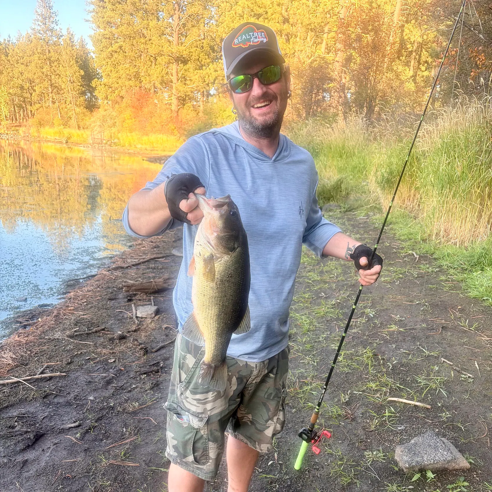 Largemouth bass caught on Fishbrain