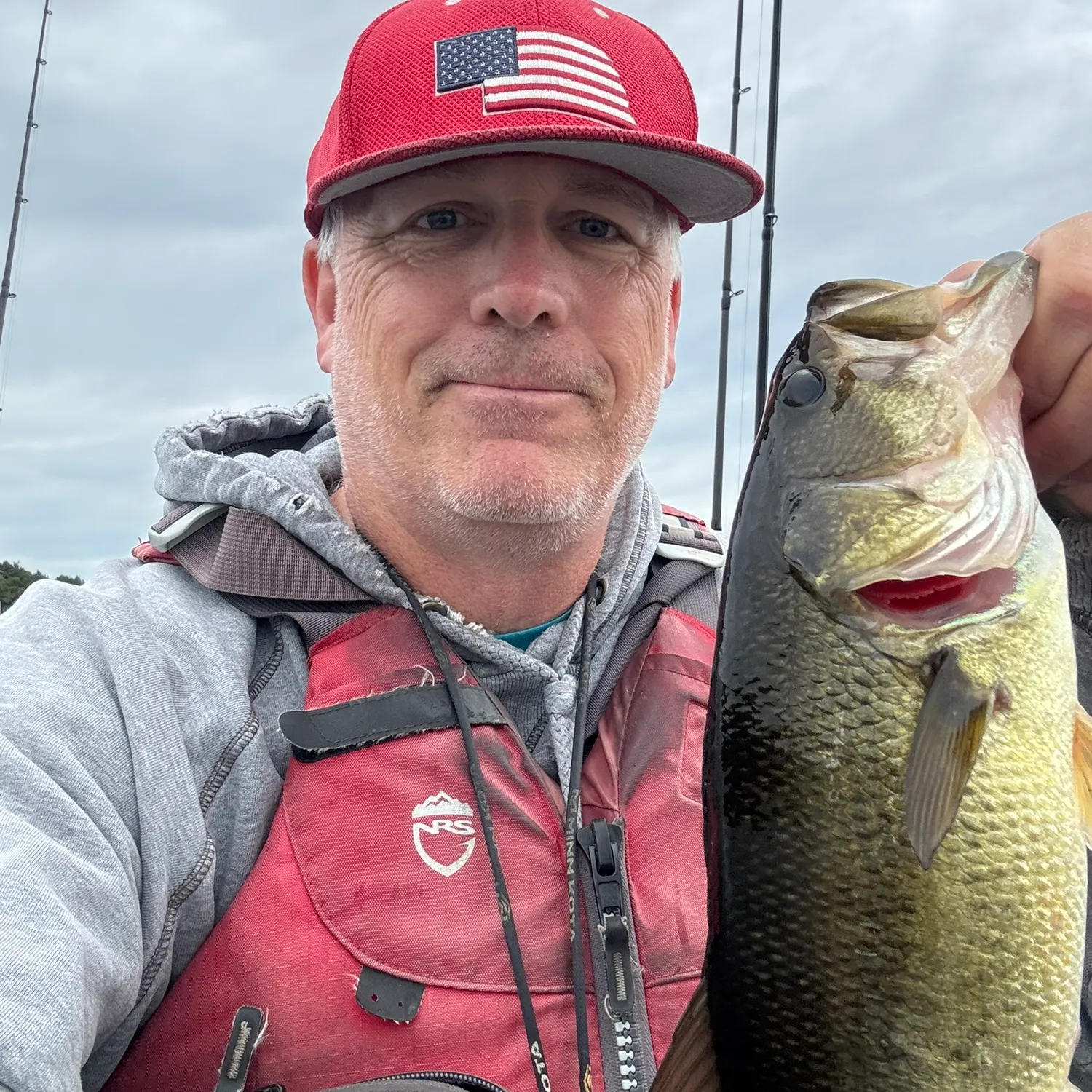 Largemouth bass caught on Fishbrain