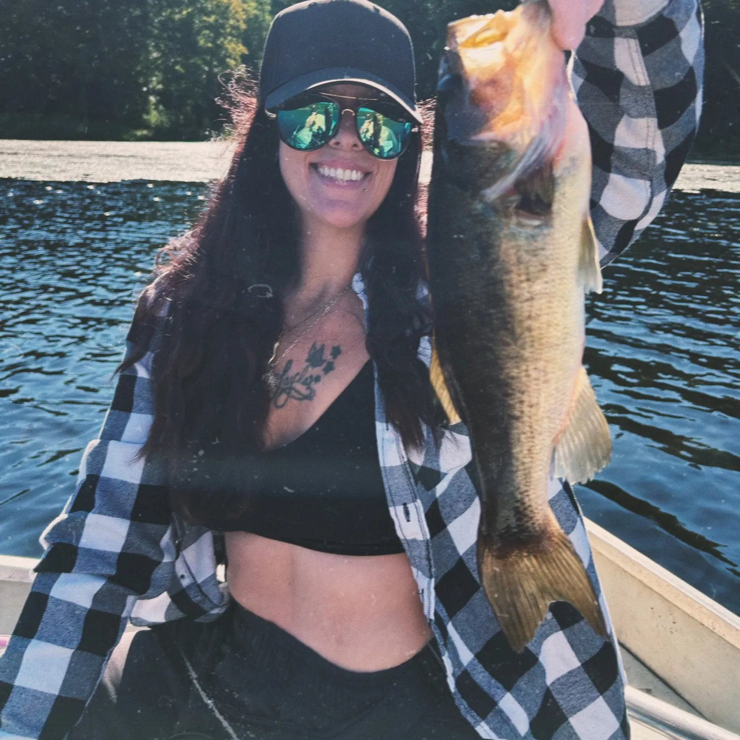 Largemouth bass caught on Fishbrain