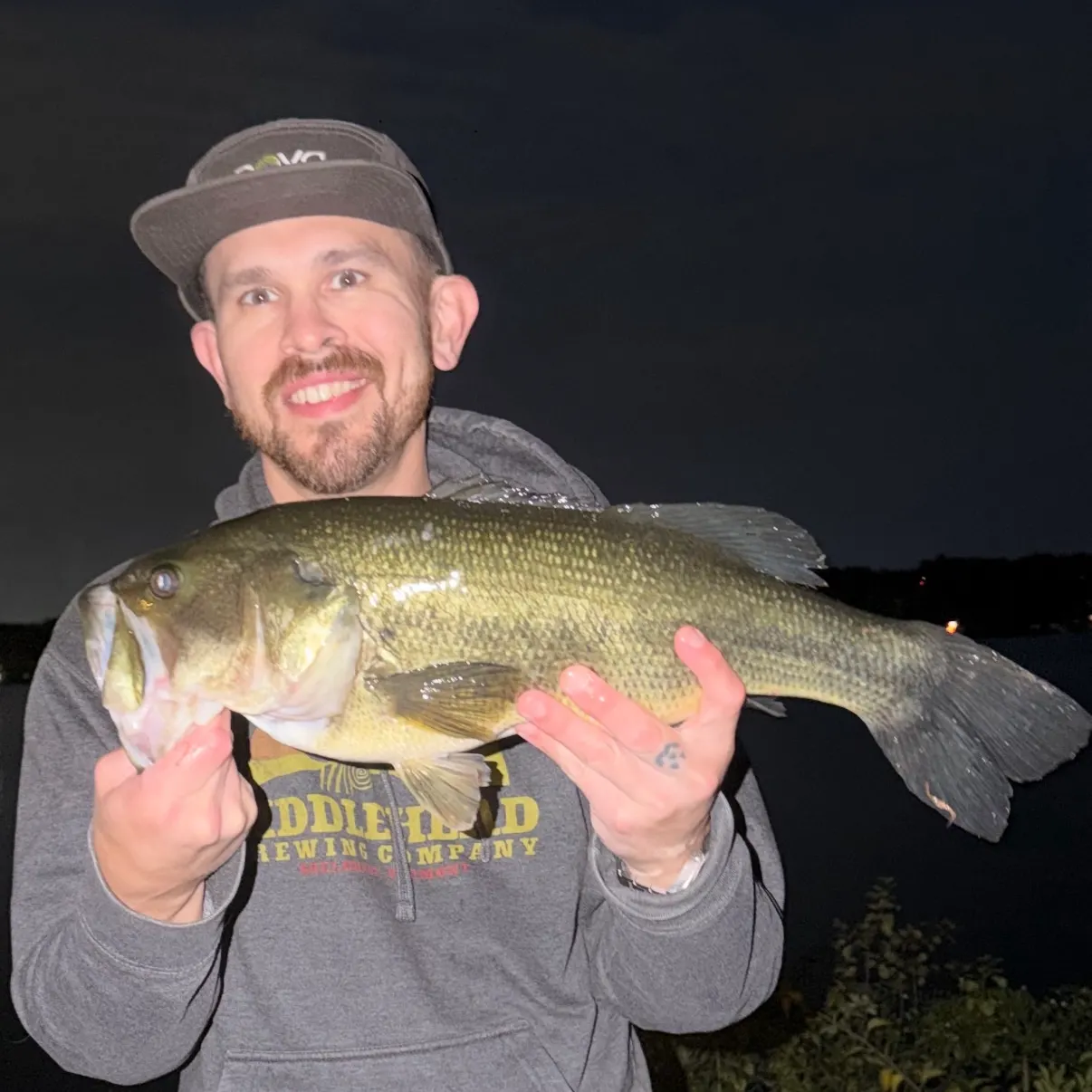 Largemouth bass caught on Fishbrain