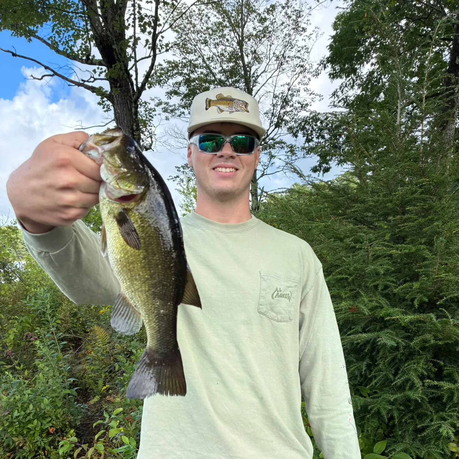 Largemouth bass caught on Fishbrain