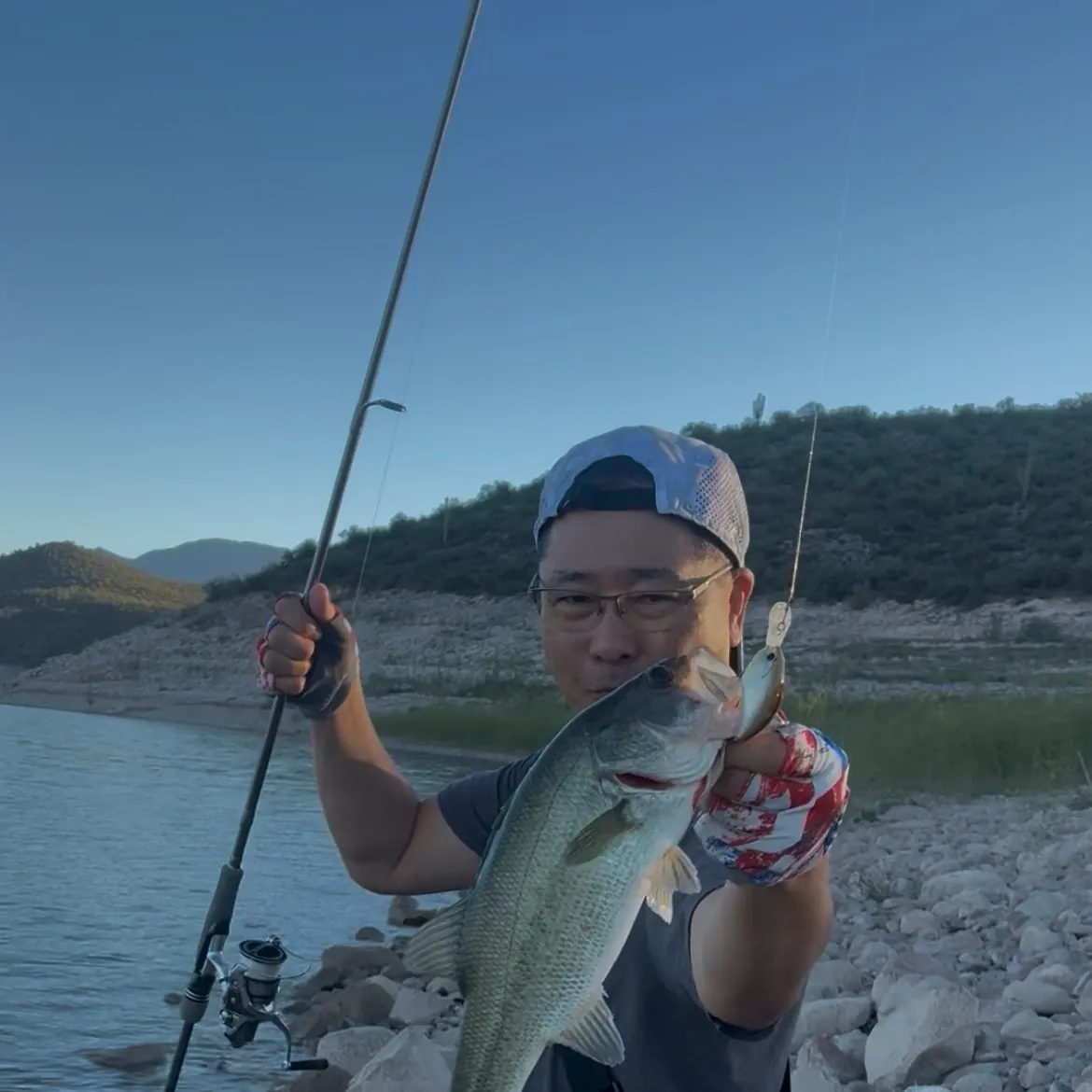 Largemouth bass caught on Fishbrain