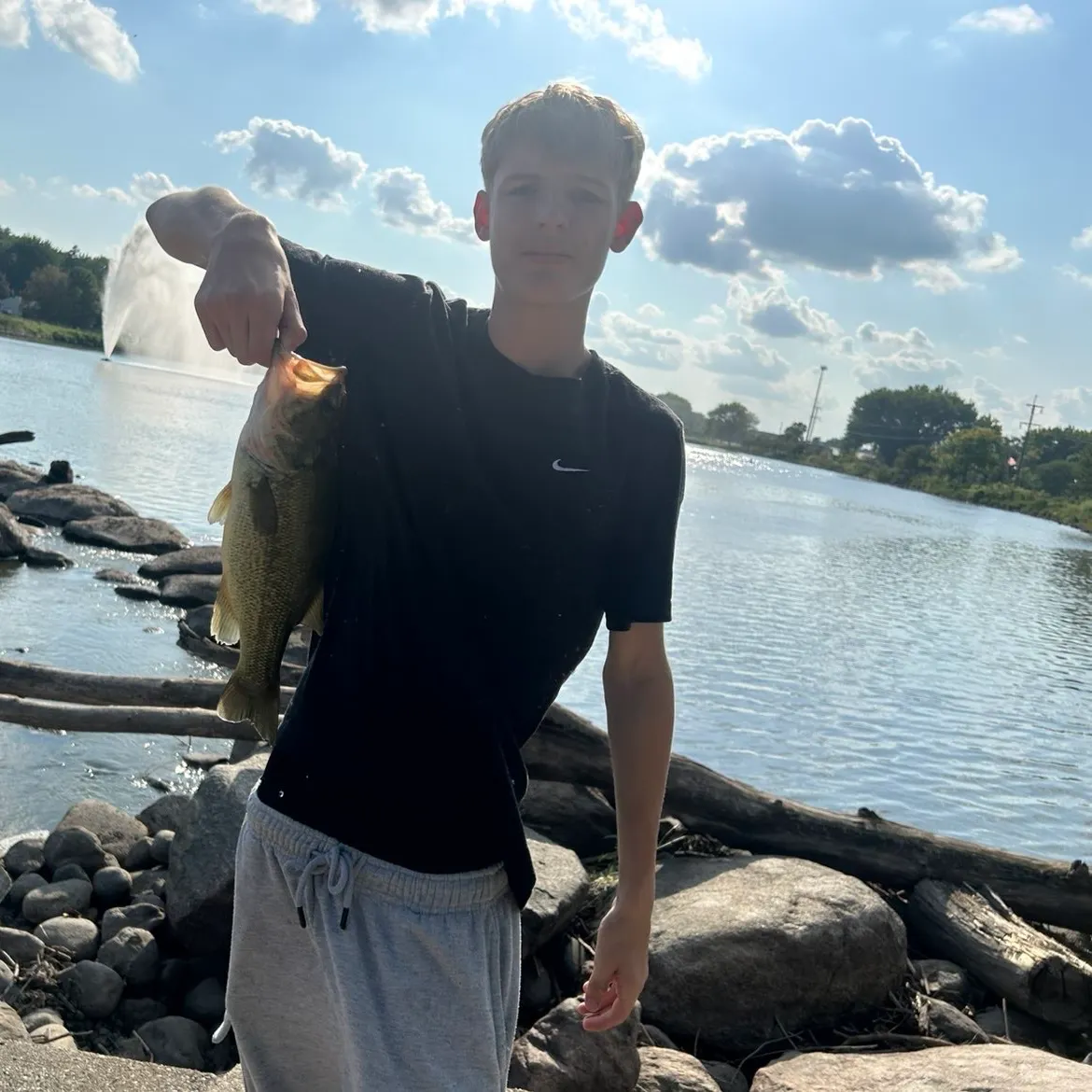 Largemouth bass caught on Fishbrain