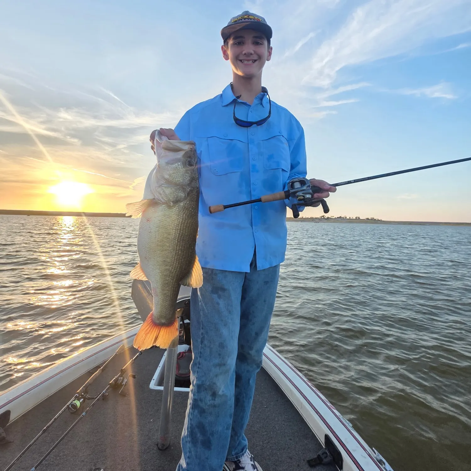 Largemouth bass caught on Fishbrain