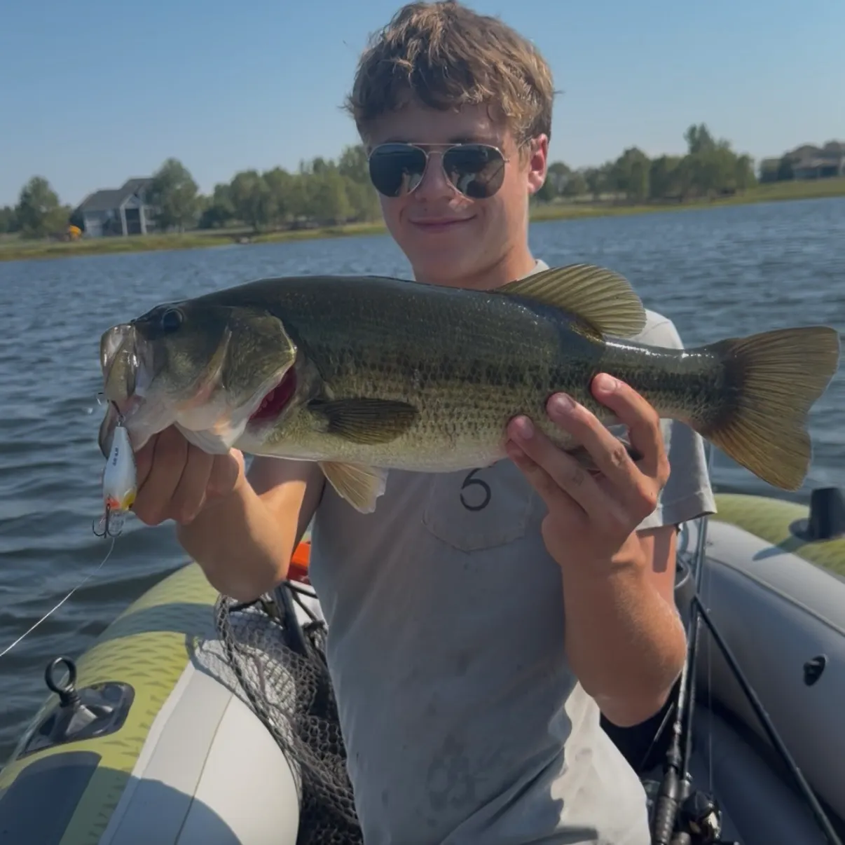 Largemouth bass caught on Fishbrain