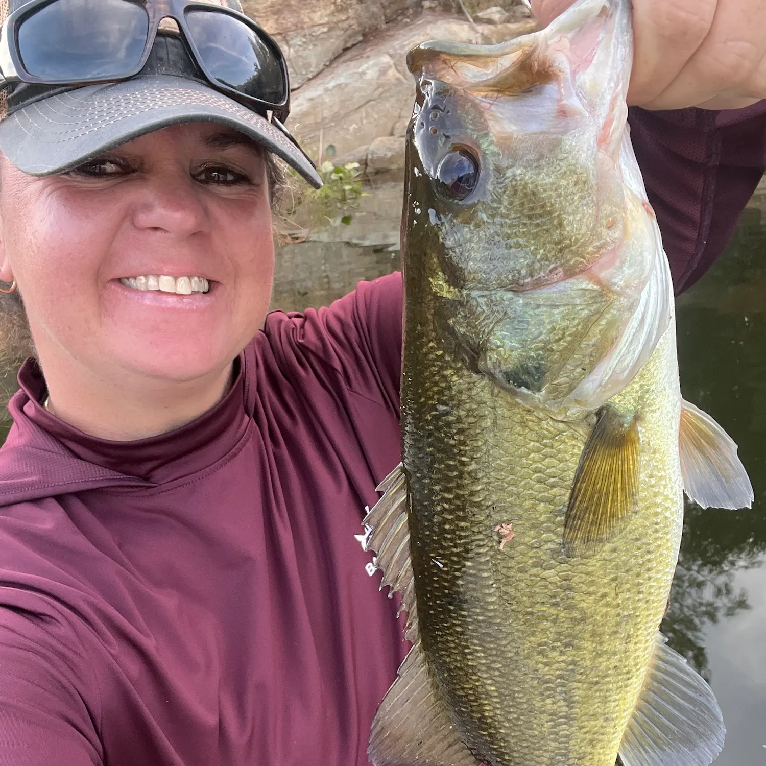 Largemouth bass caught on Fishbrain
