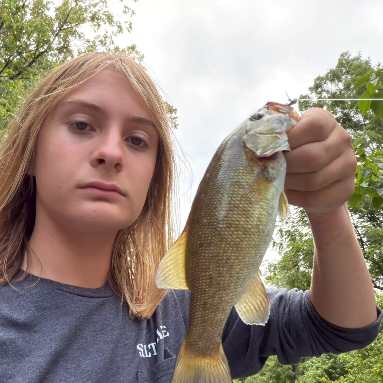 Longear x green sunfish caught on Fishbrain
