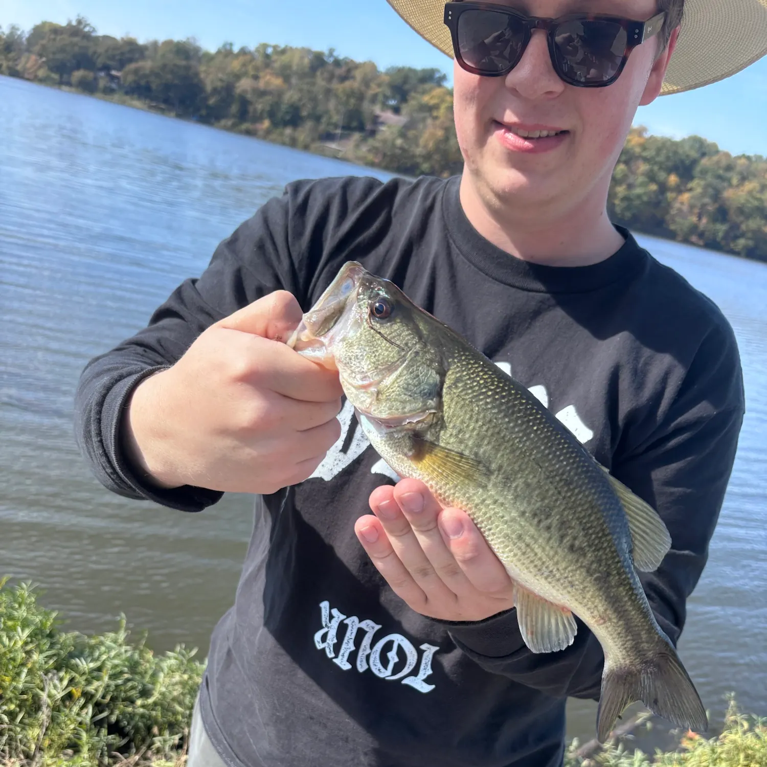 Largemouth bass caught on Fishbrain