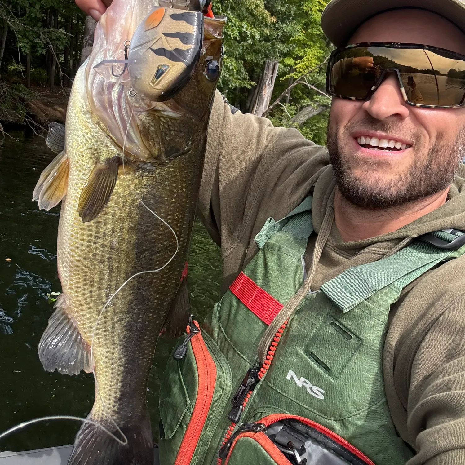 Largemouth bass caught on Fishbrain