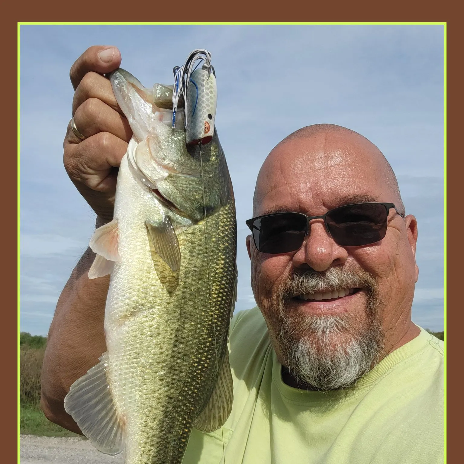 Largemouth bass caught on Fishbrain