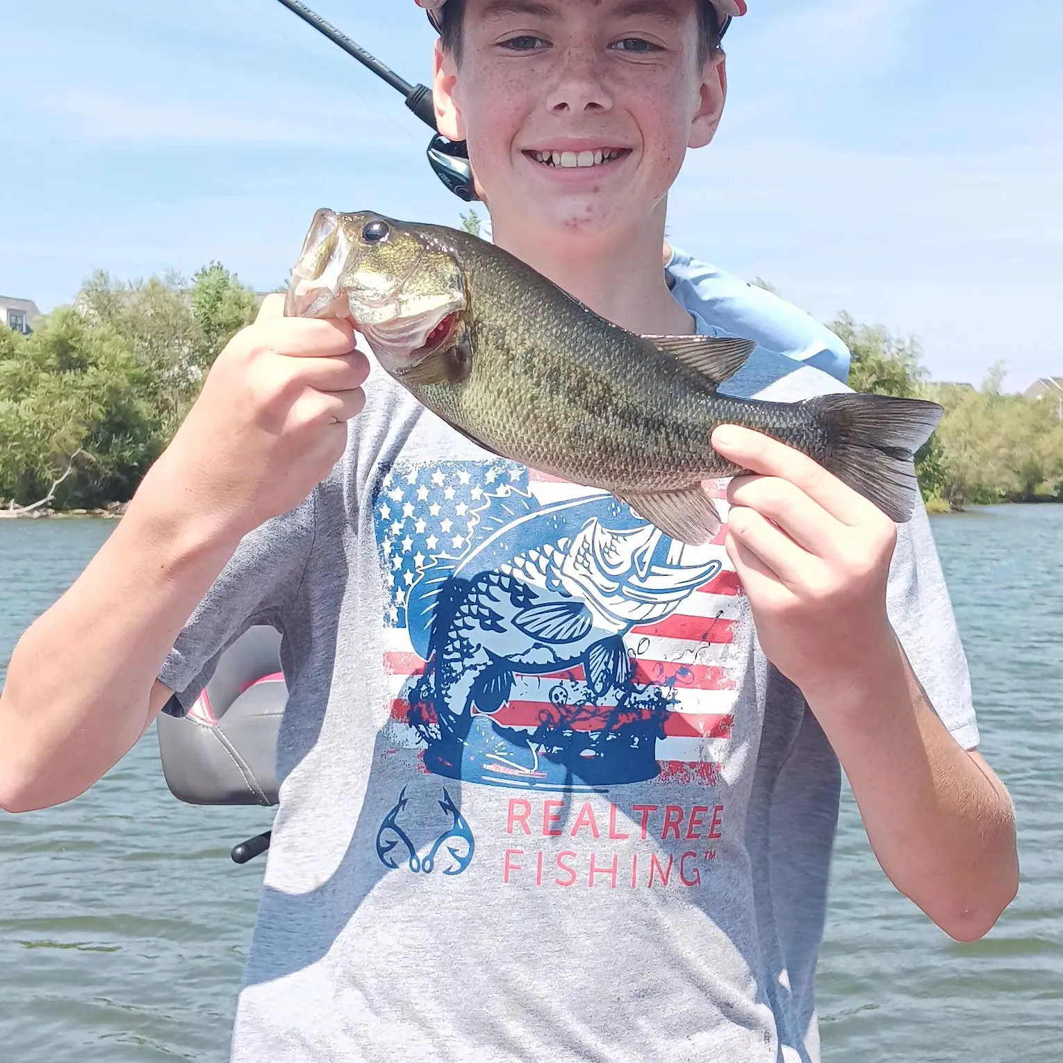 Largemouth bass caught on Fishbrain