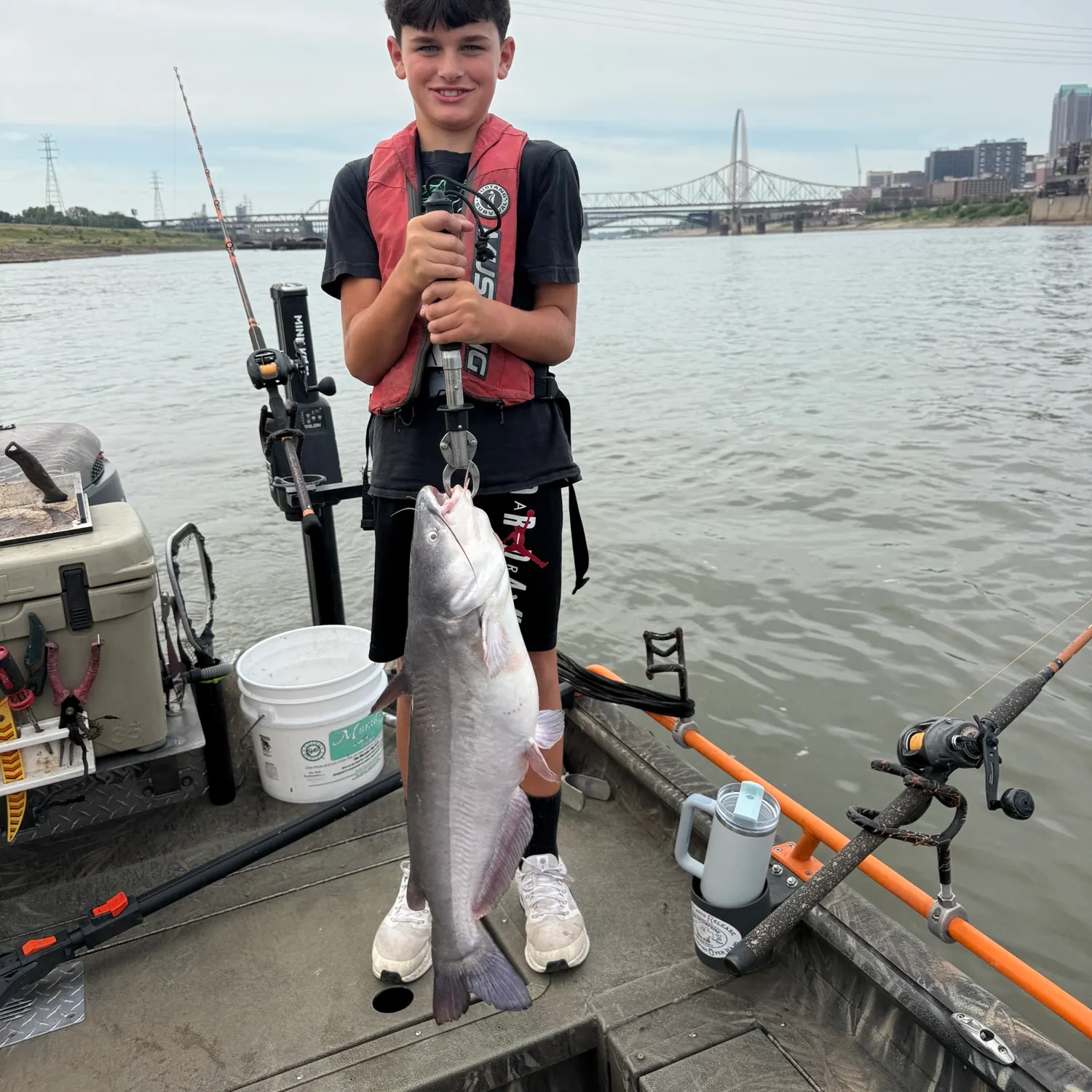 Blue catfish caught on Fishbrain