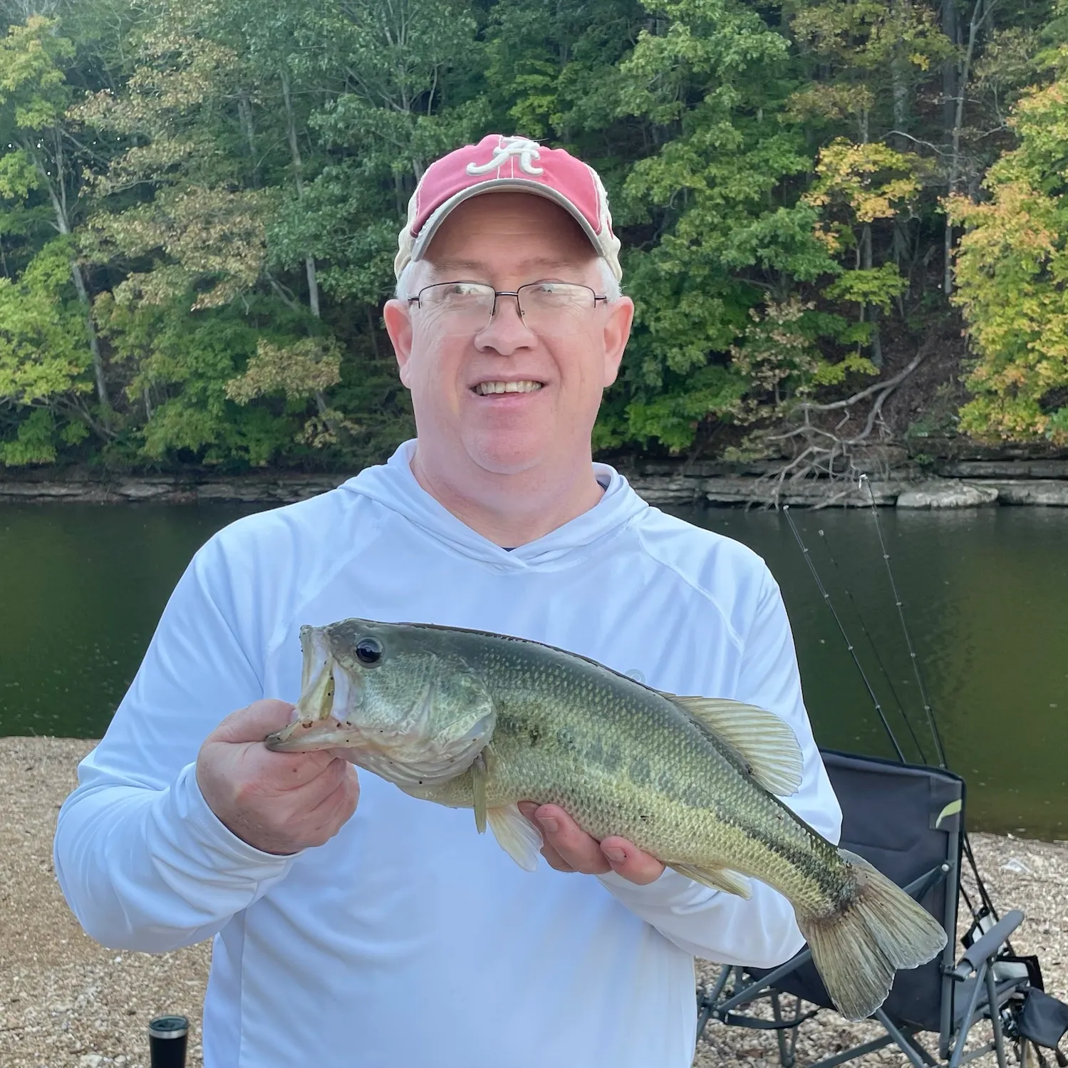 Largemouth bass caught on Fishbrain